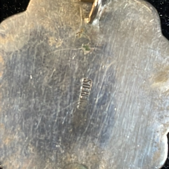 Vintage Sterling silver inlay feather earrings. - Picture 4 of 5